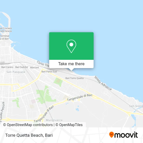 Torre Quetta Beach map
