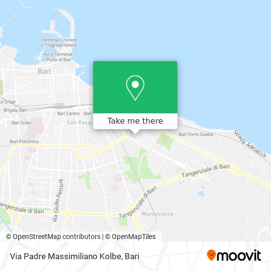Via Padre Massimiliano Kolbe map