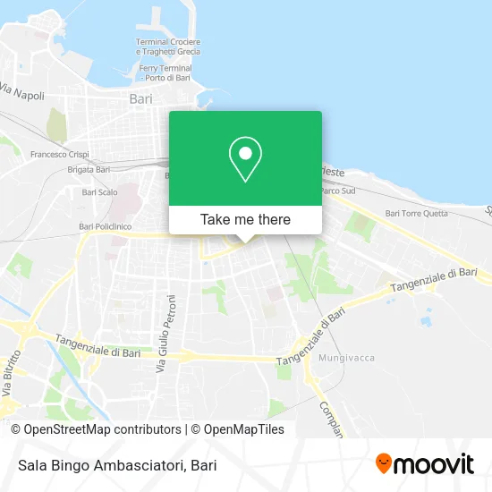 Sala Bingo Ambasciatori map