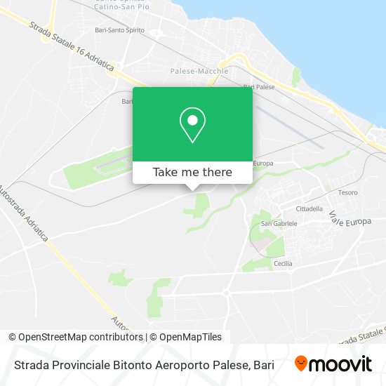 Strada Provinciale Bitonto Aeroporto Palese map