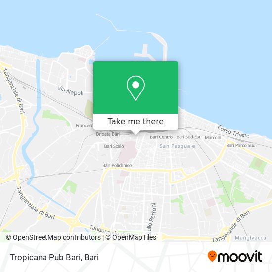 Tropicana Pub Bari map