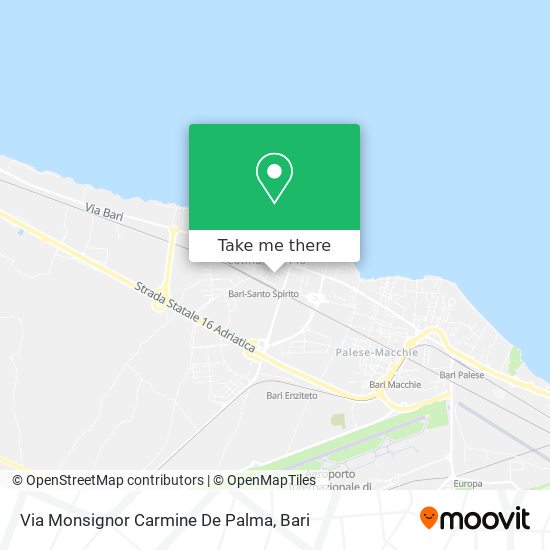 Via Monsignor Carmine De Palma map