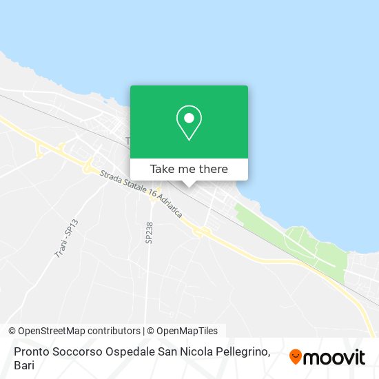 Pronto Soccorso Ospedale San Nicola Pellegrino map