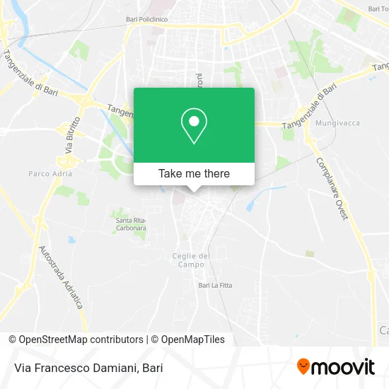 Via Francesco Damiani map