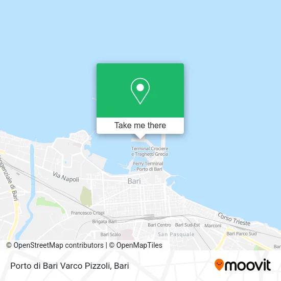 Porto di Bari Varco Pizzoli map