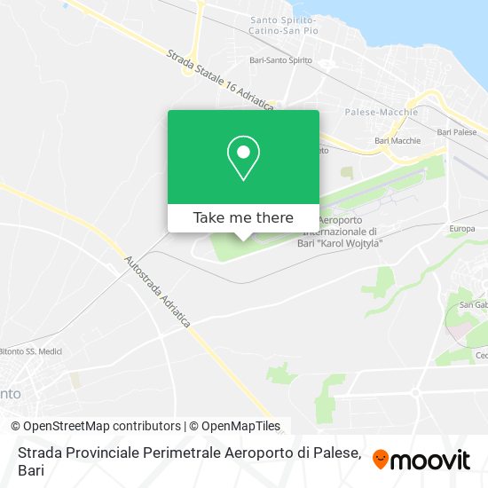 Strada Provinciale Perimetrale Aeroporto di Palese map