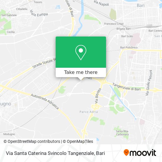 Via Santa Caterina Svincolo Tangenziale map
