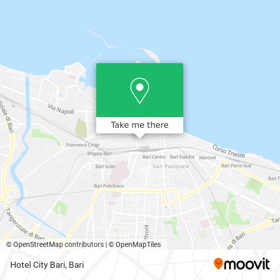 Hotel City Bari map