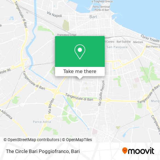 The Circle Bari Poggiofranco map