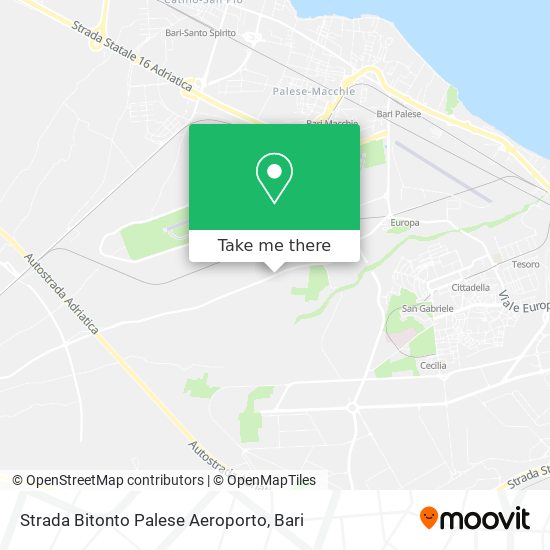 Strada Bitonto Palese Aeroporto map