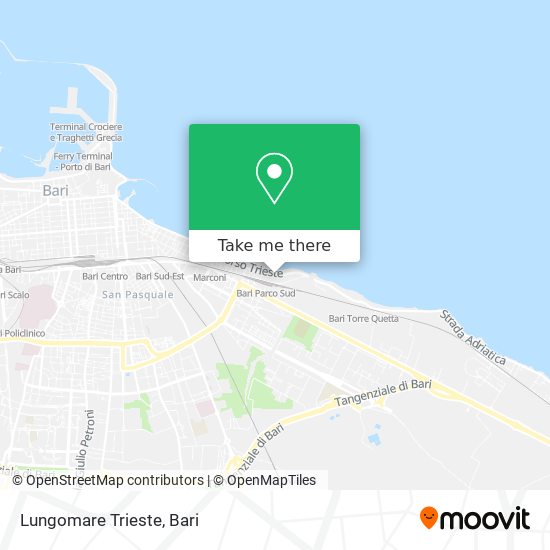 Lungomare Trieste map