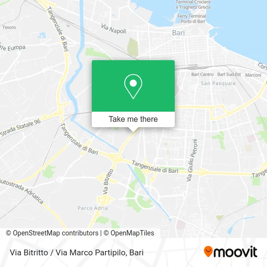 Via Bitritto / Via Marco Partipilo map