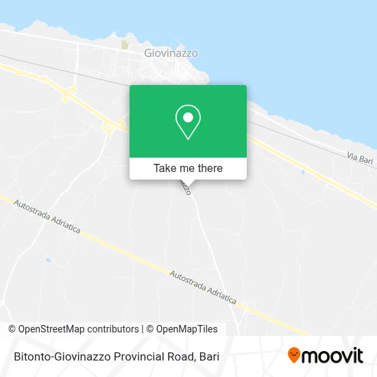 Bitonto-Giovinazzo Provincial Road map