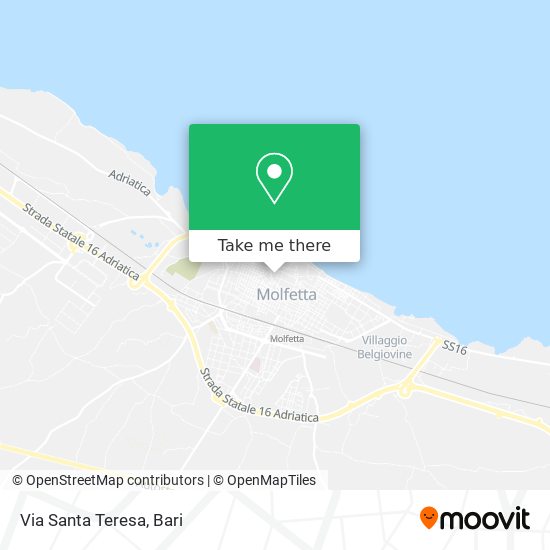 Via Santa Teresa map