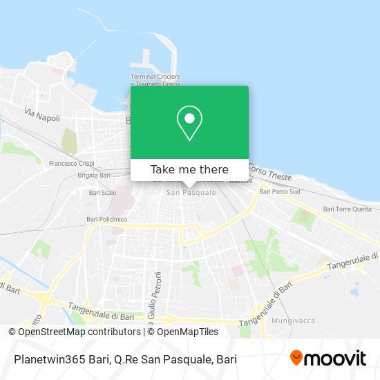 Planetwin365 Bari, Q.Re San Pasquale map