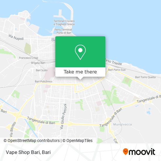 Vape Shop Bari map