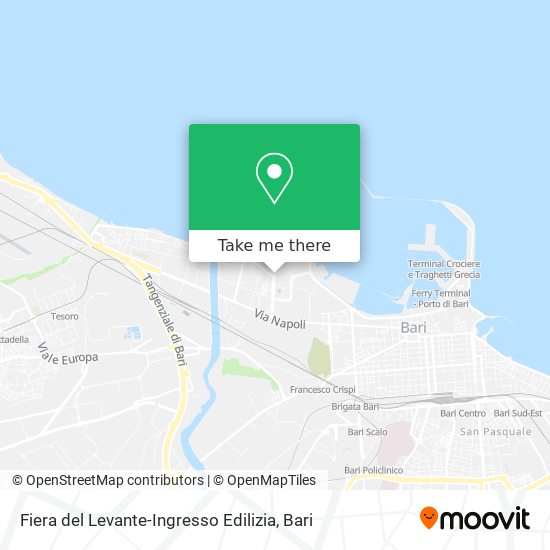 Fiera del Levante-Ingresso Edilizia map