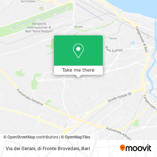 Via dei Gerani, di Fronte Brovedani map