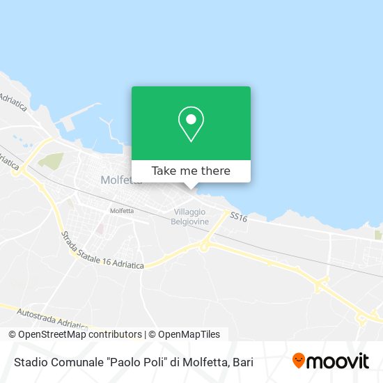 Stadio Comunale "Paolo Poli" di Molfetta map