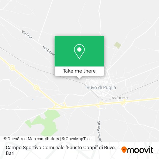 Campo Sportivo Comunale "Fausto Coppi" di Ruvo map