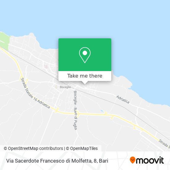 Via Sacerdote Francesco di Molfetta, 8 map