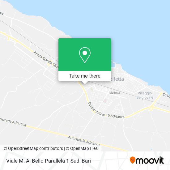 Viale M. A. Bello Parallela 1 Sud map