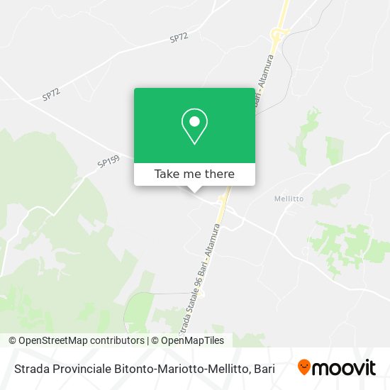 Strada Provinciale Bitonto-Mariotto-Mellitto map