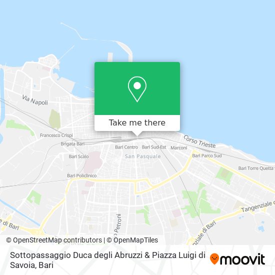 Sottopassaggio Duca degli Abruzzi & Piazza Luigi di Savoia map