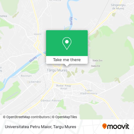 Universitatea Petru Maior map