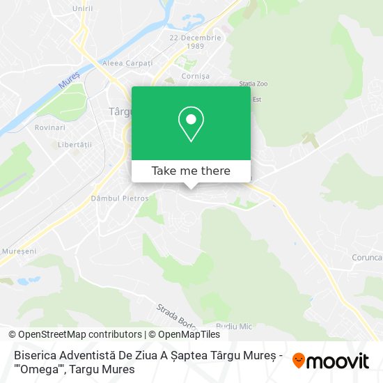 Biserica Adventistă De Ziua A Șaptea Târgu Mureș - ""Omega"" map