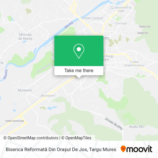 Biserica Reformată Din Orașul De Jos map