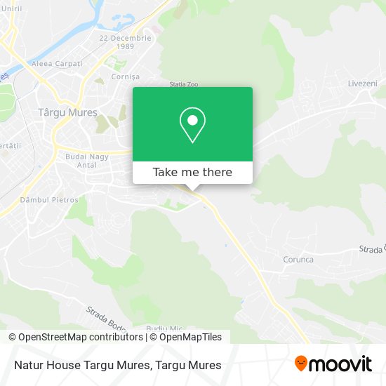 Natur House Targu Mures map
