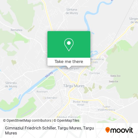 Gimnaziul Friedrich Schiller, Targu Mures map