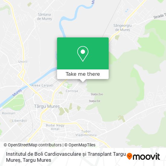 Institutul de Boli Cardiovasculare și Transplant Targu Mureș map