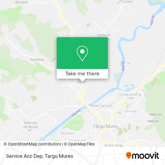 Service Acc Dep map