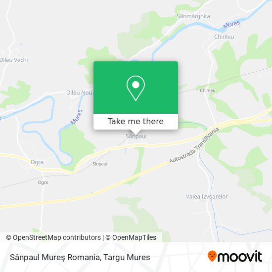 Sânpaul Mureş Romania map