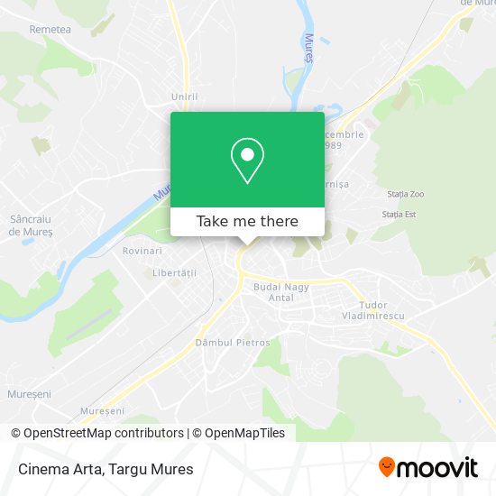 Cinema Arta map