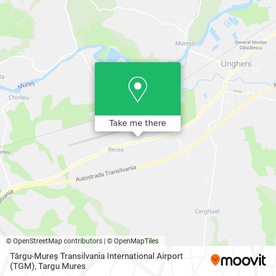 Târgu-Mureș  Transilvania  International Airport (TGM) map