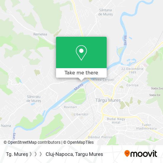 Tg. Mureş 》》》 Cluj-Napoca map