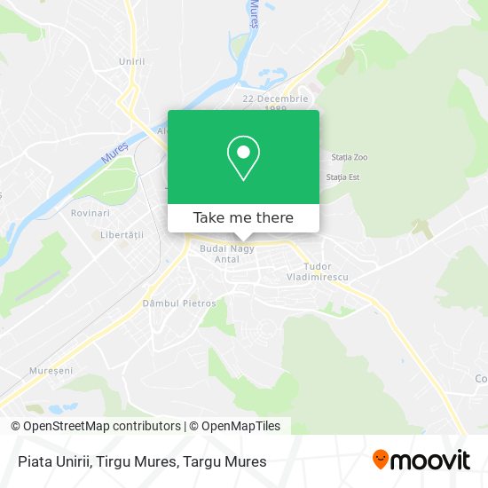 Piata Unirii, Tirgu Mures map