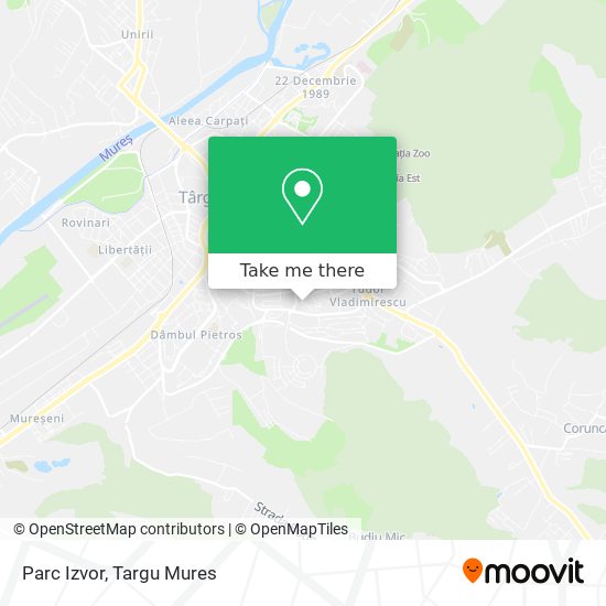 Parc Izvor map