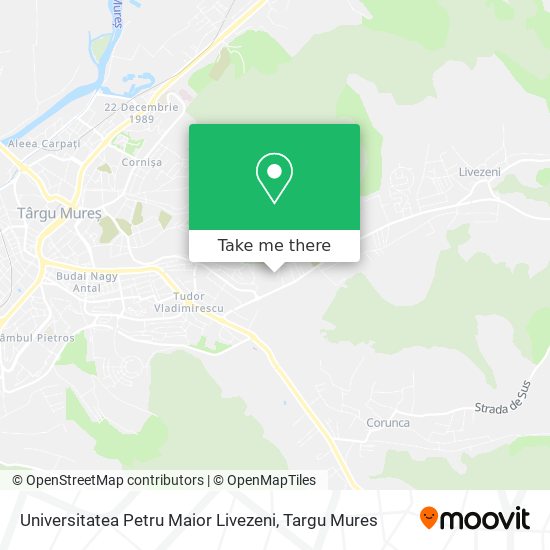 Universitatea Petru Maior Livezeni map