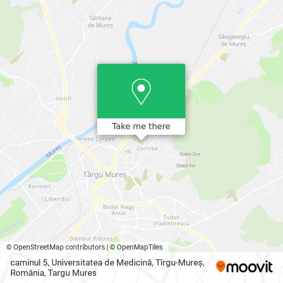 caminul 5, Universitatea de Medicină, Tîrgu-Mureș, România map