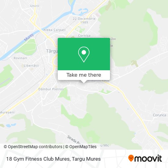 18 Gym Fitness Club Mures map