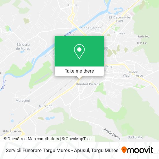 Servicii Funerare Targu Mures - Apusul map