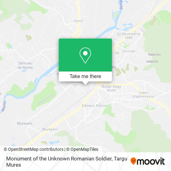 Monument of the Unknown Romanian Soldier map