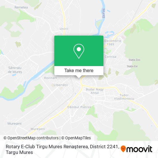 Rotary E-Club Tirgu Mures Renaşterea, District 2241 map