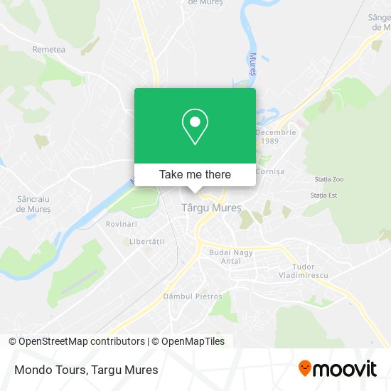 Mondo Tours map