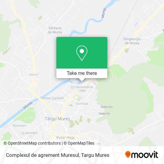 Complexul de agrement Muresul map