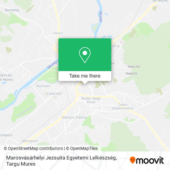 Marosvásárhelyi Jezsuita Egyetemi Lelkészség map